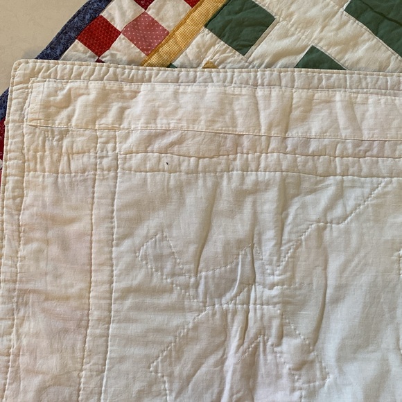 Vintage Hand Stitched Country Bird Houses Quilt Throw Cover Wall Hanging
58"×47" - Picture 4 of 7